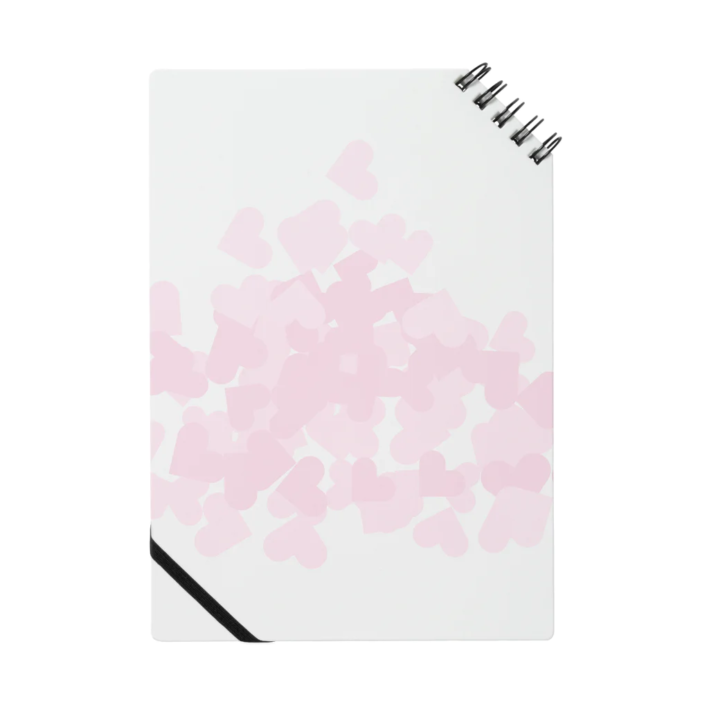 Drecome_Designの【積もったheart mark】百のハート♡飴霰(あめあられ) Notebook