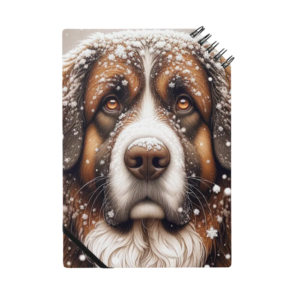 Ama'sの雪の中しかめっ面の犬さん Notebook