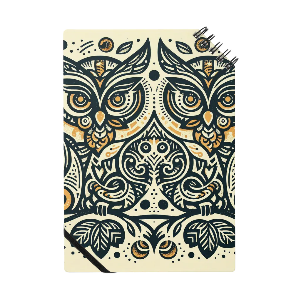 kotpopのSymmetrical Owls Notebook