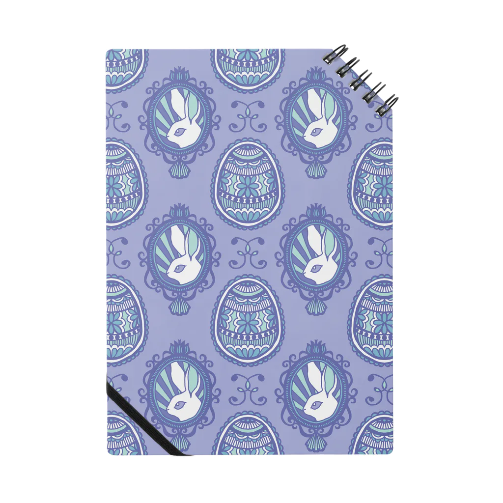 tettetextileのイースターラビット_blue Notebook