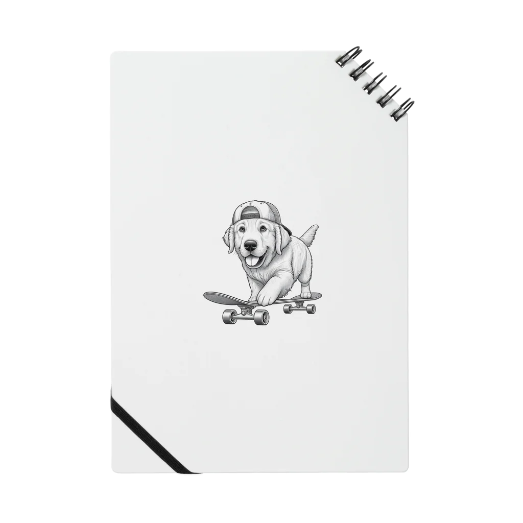 hakumenhonのスケートボード犬 Notebook