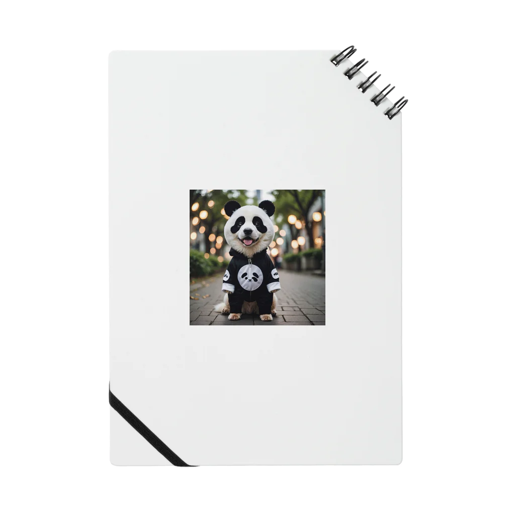 Shuji Nのパンダの着ぐるみを着た犬 ノート