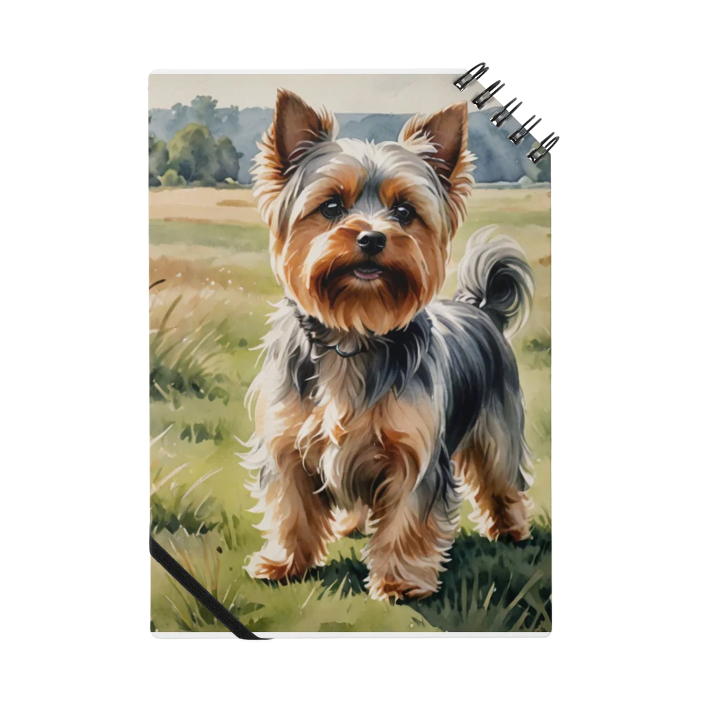 Animal Illustration shopのヨークシャー・テリア　Yorkshire Terrier　水彩画風 Notebook