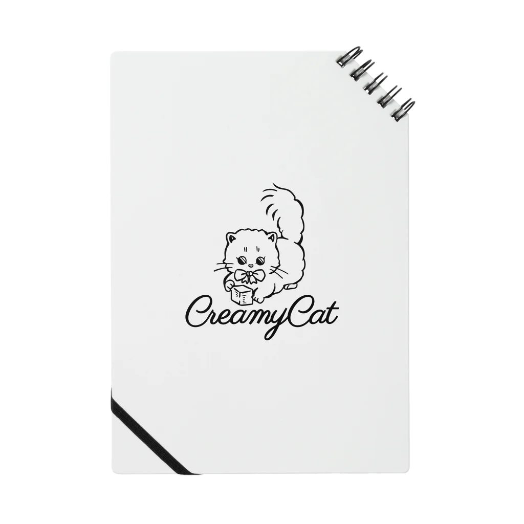 お砂糖と白い猫　creamy catのお砂糖と白い猫 Notebook
