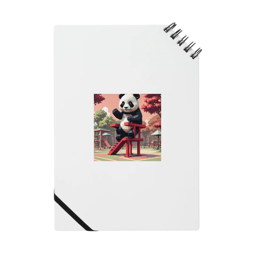 megane3kの遊具で遊ぶパンダ ノート