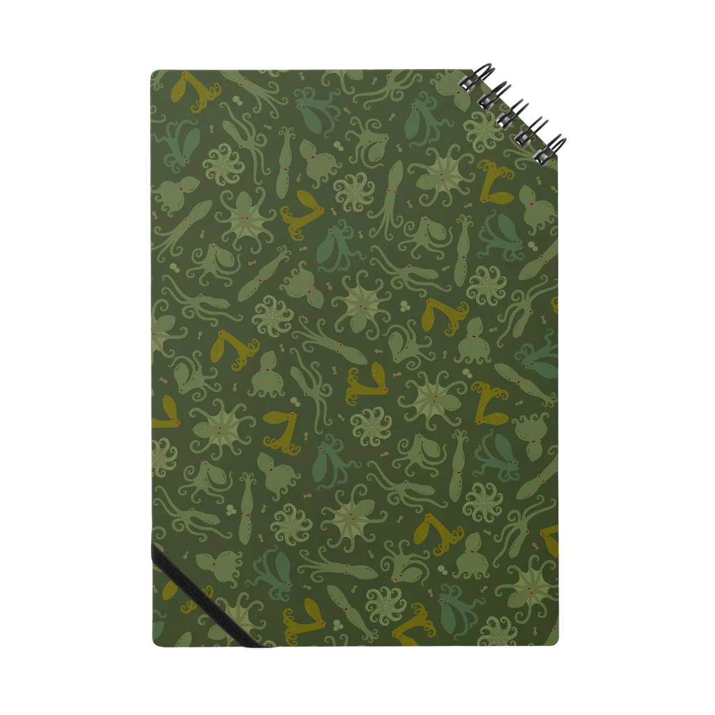 oba:obaの蛸がいっぱいダーク Notebook