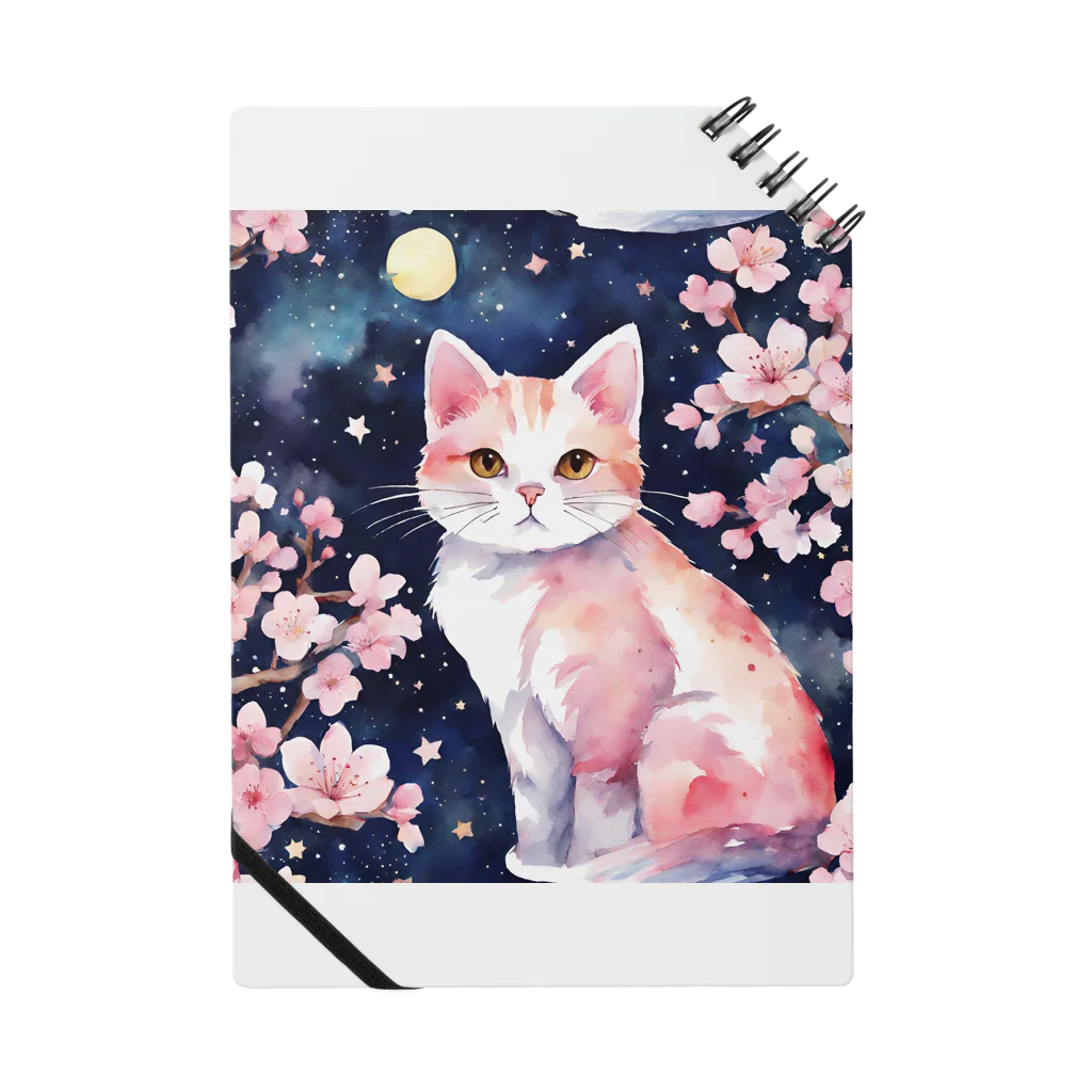 星降る夜にのsakura cat2 Notebook