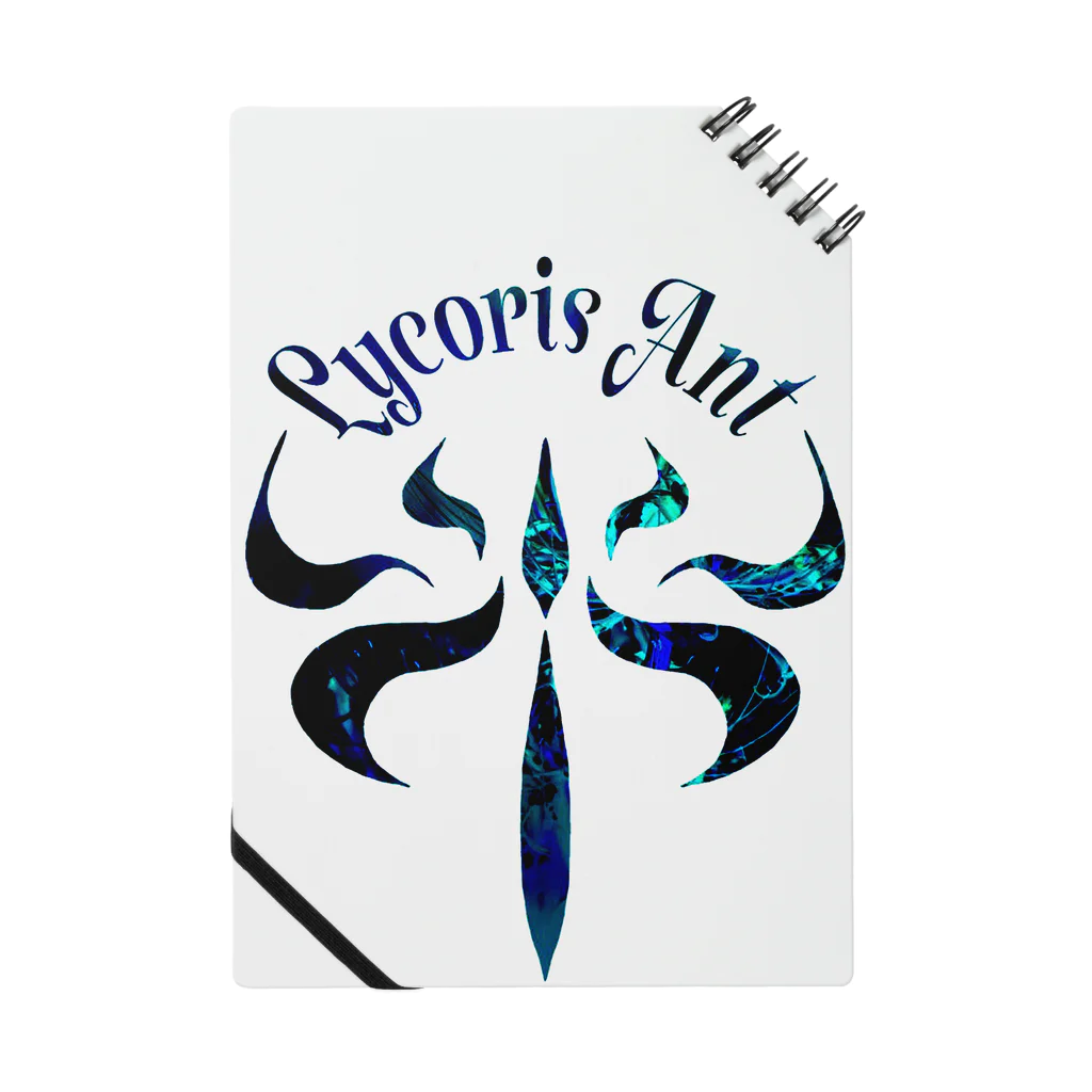 Lycoris Ant～リコリスアント～のLycorisAnt（リコリスアント）ロゴ（青） Notebook