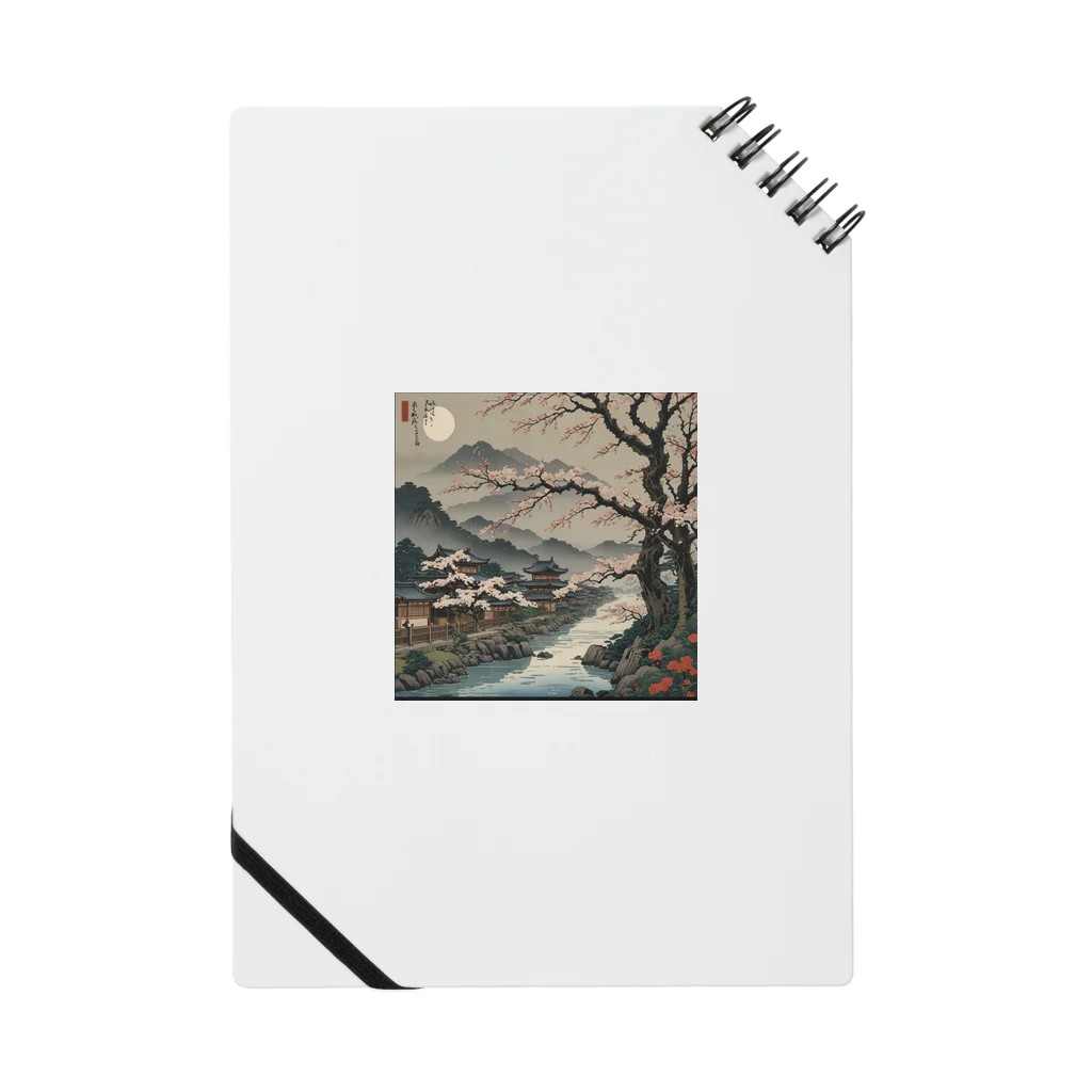 rit=ndの浮世絵　桜と月 Notebook