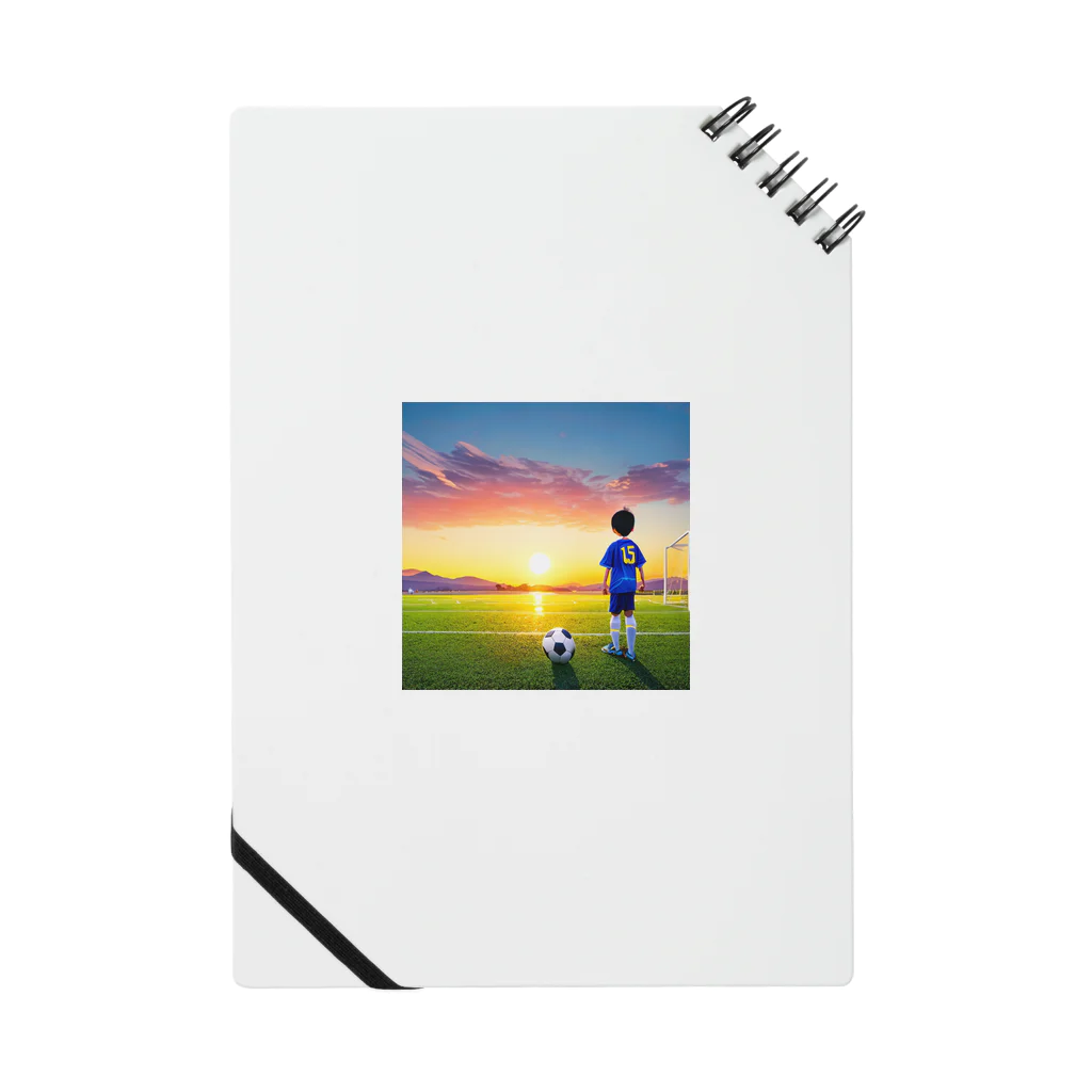 musashiyaの夕日とサッカー少年 Notebook