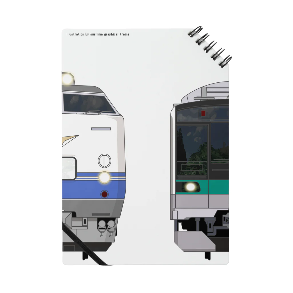 sushima_graphical_trainsの千葉の列車No.9_485系1500番台 / E233系2000番台 Notebook