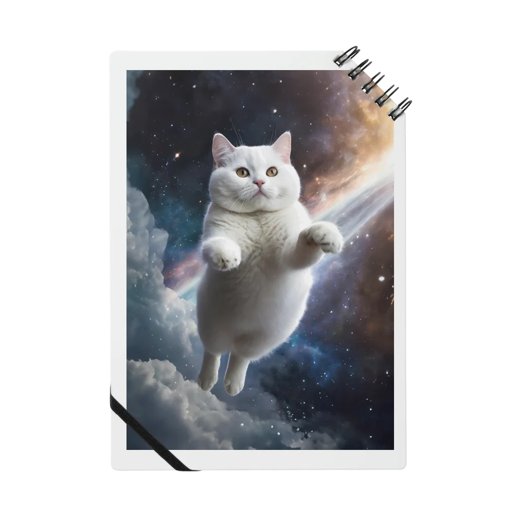 宇宙猫グッズ多数! ねこねこ製作所の【 宇宙猫 】夢見る白猫ver Notebook