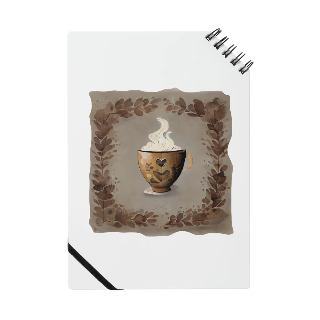 leisurely_lifeのA richly decorated coffee-inspired T-shirt design ノート