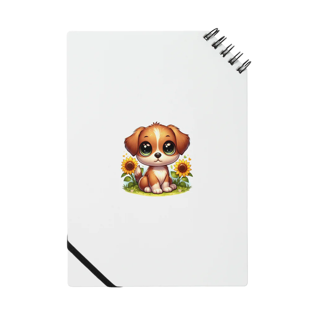 Petite Paws Shop ペティートポーズショップの大きな目の子犬 Notebook