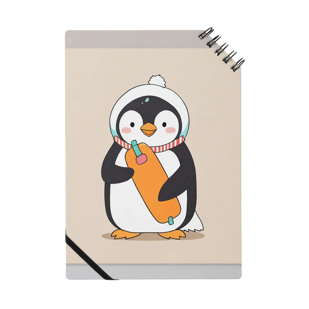 ganeshaのかわいいペンギンとおもちゃのキャンバス Notebook