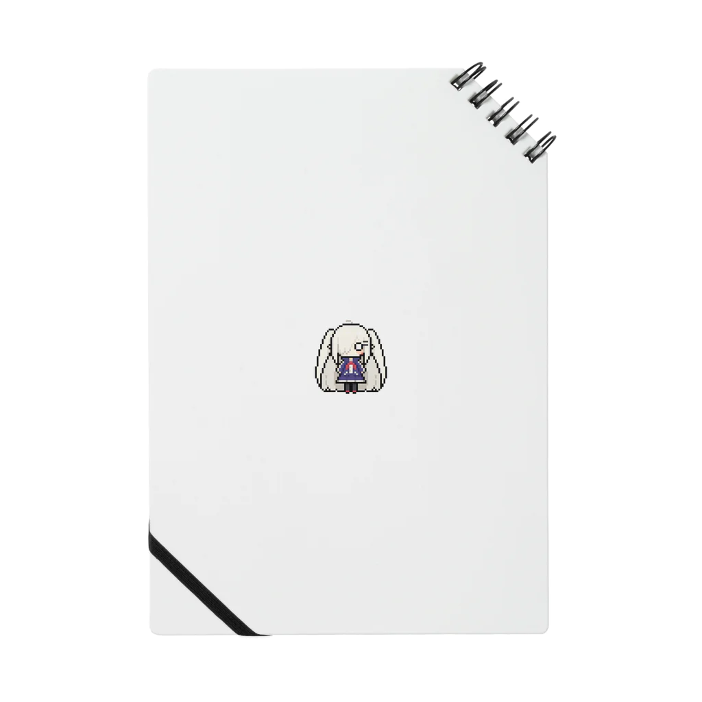 horidesuのドット絵の白髪ロング美少女 Notebook