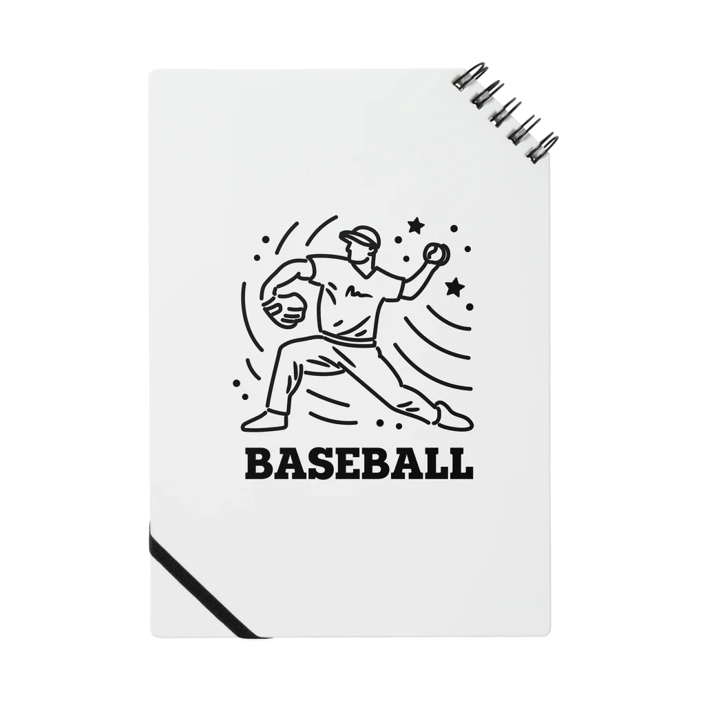 nndesignのBASEBALL LEFT PITCHER Notebook