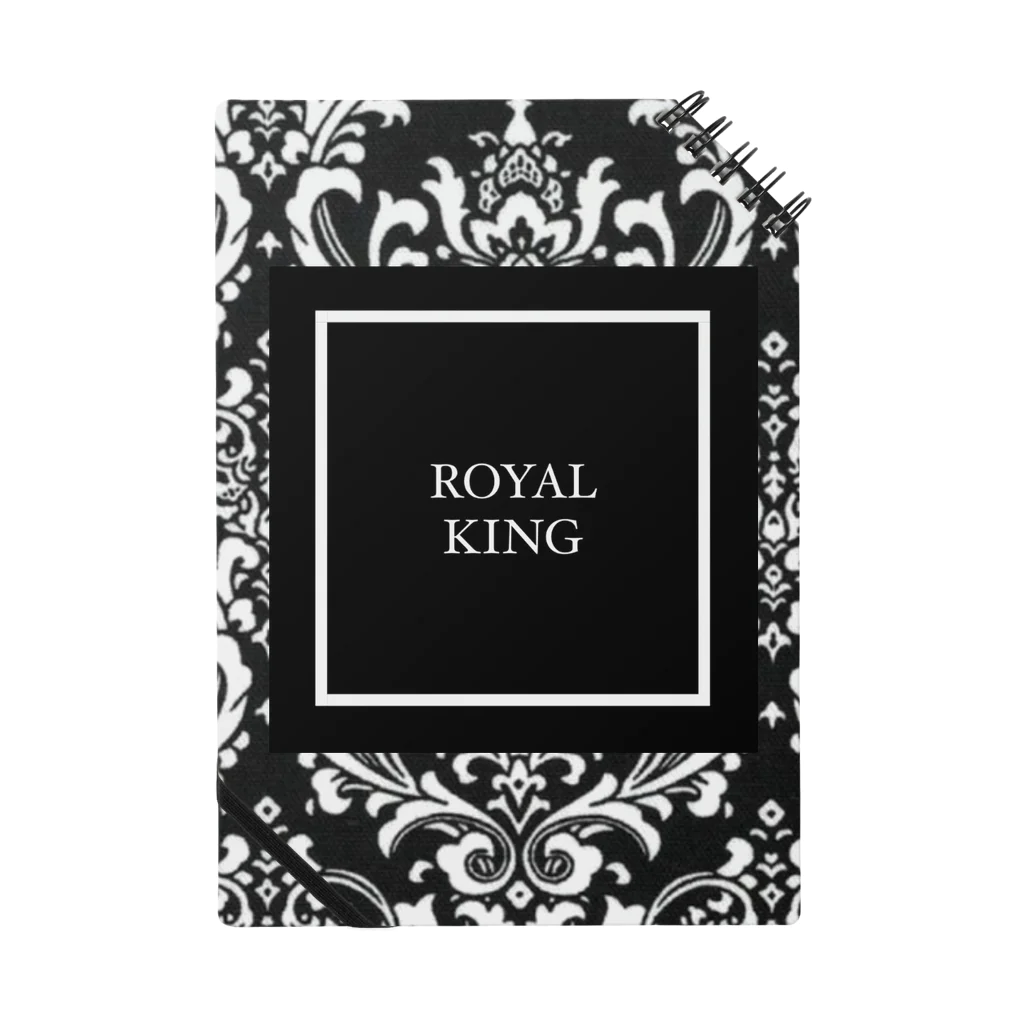 ROYAL PrincessのROYAL KINGダマスク柄BLACK Notebook