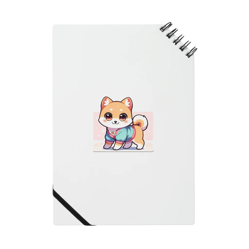 柴犬LOVEのキュートな柴犬キャラクターのマスコット Notebook