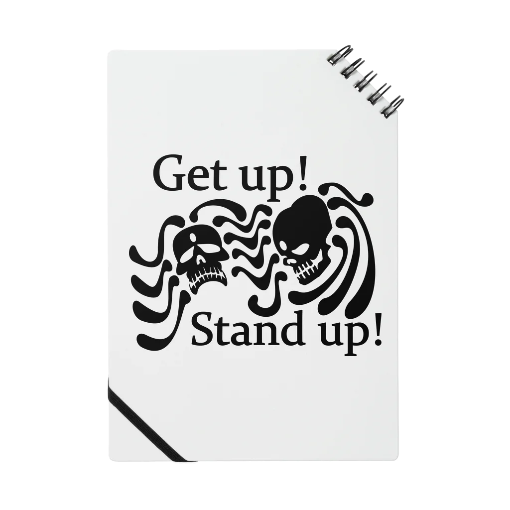 『NG （Niche・Gate）』ニッチゲート-- IN SUZURIのGet Up! Stand Up!(黒) Notebook