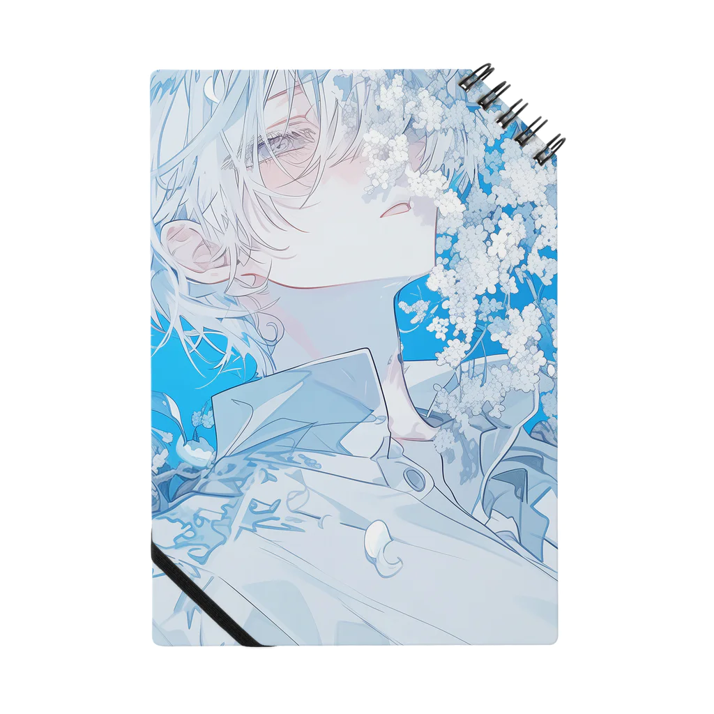 as -AIイラスト- の白い花と青い空 ノート