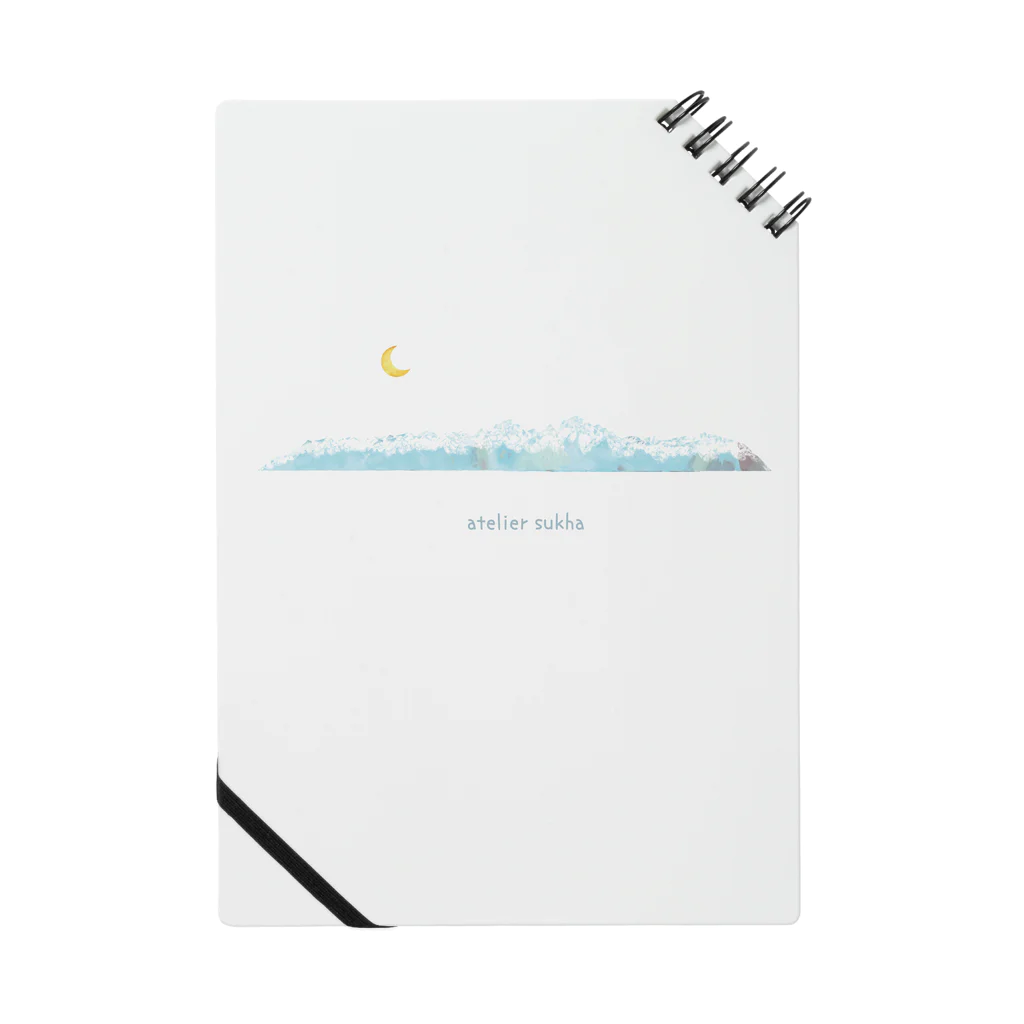 atelier sukha × soraumi Illustrationのatelier sukha 月とアルプス Notebook