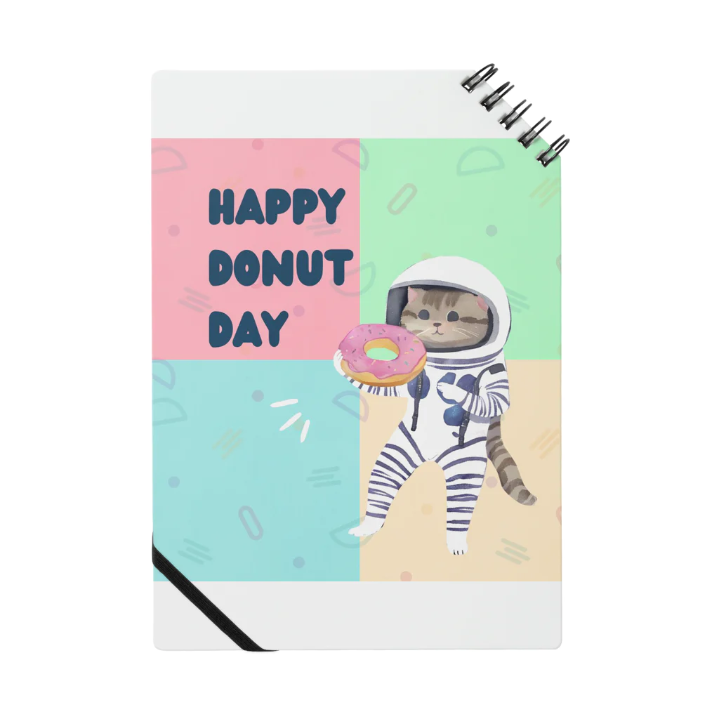 ドーナツ大好きにゃんこのHAPPY DONUT DAY ノート