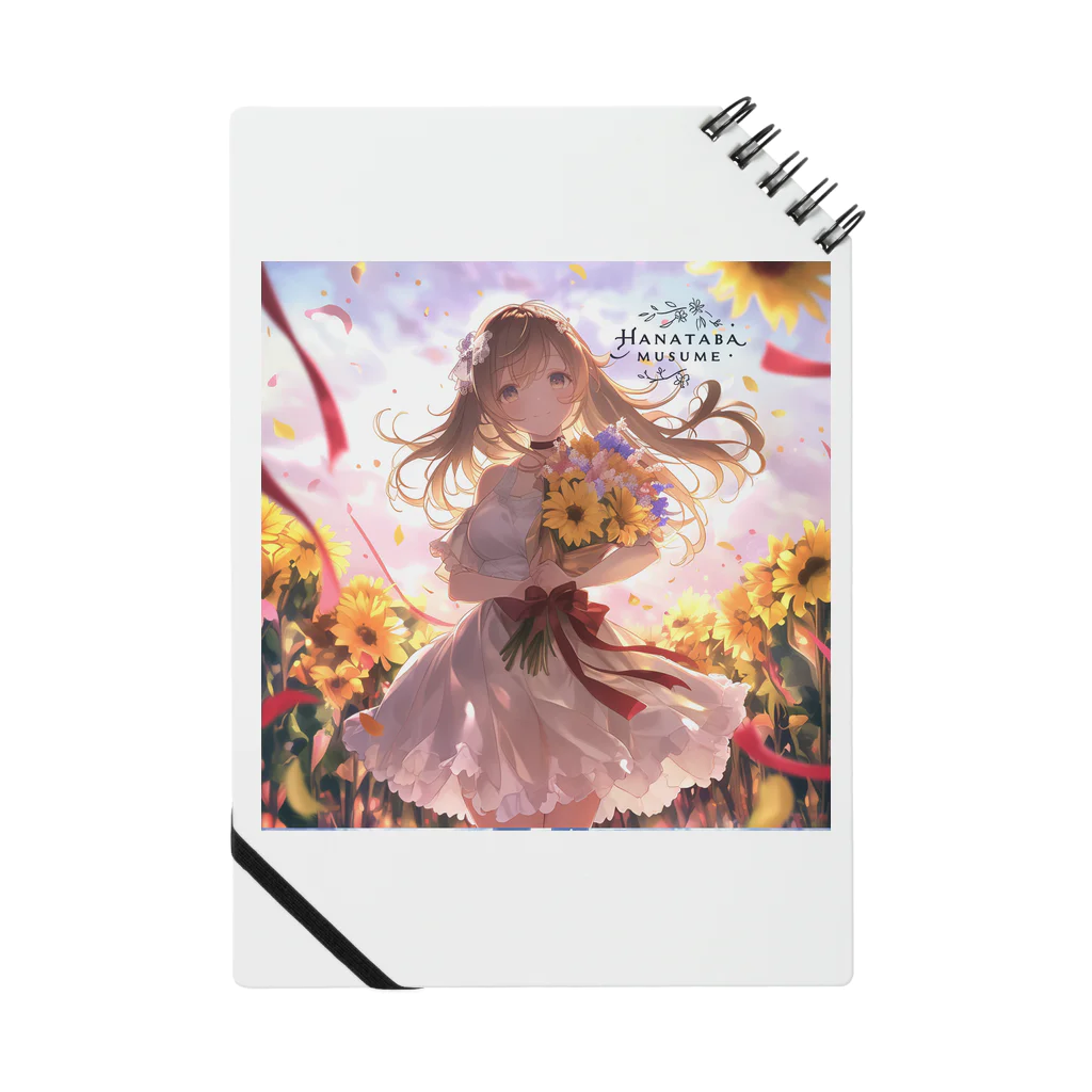 花束娘のDreaming in a Field of Sunflowers Notebook