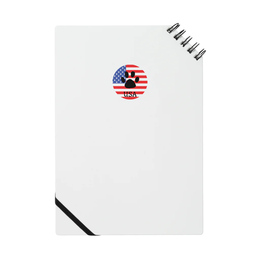 K9 LOVERSのUSA/Dog paw Notebook