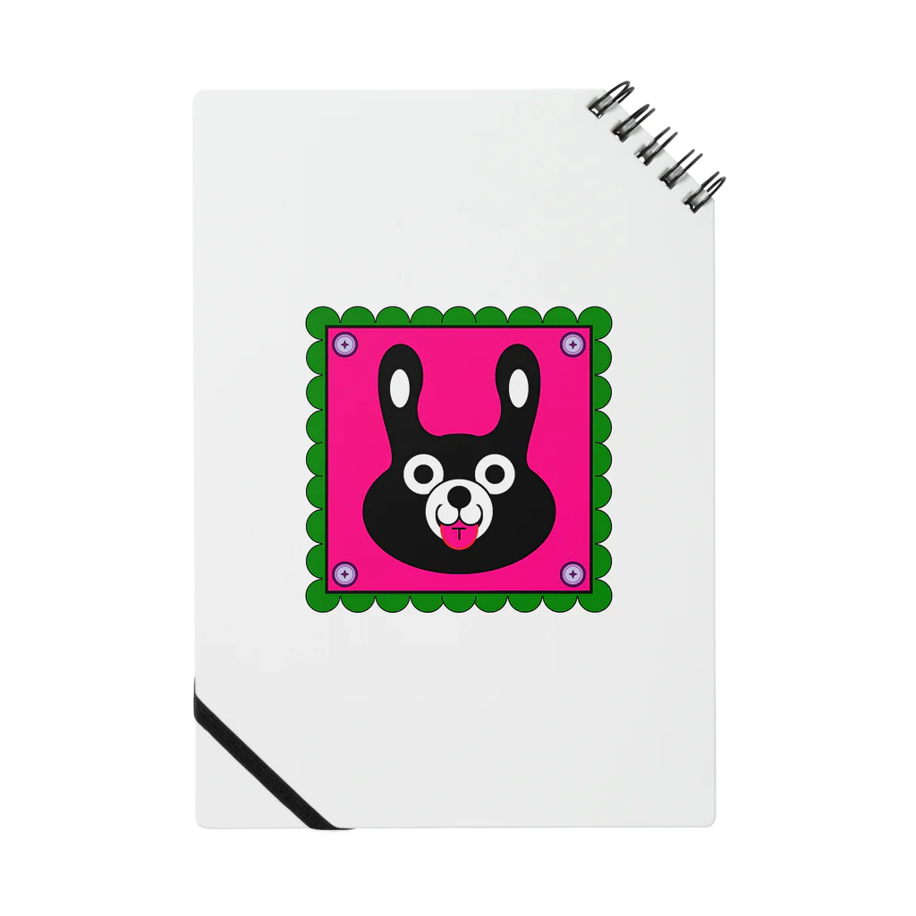 rocoのBLACK BUNNY 001 square Notebook