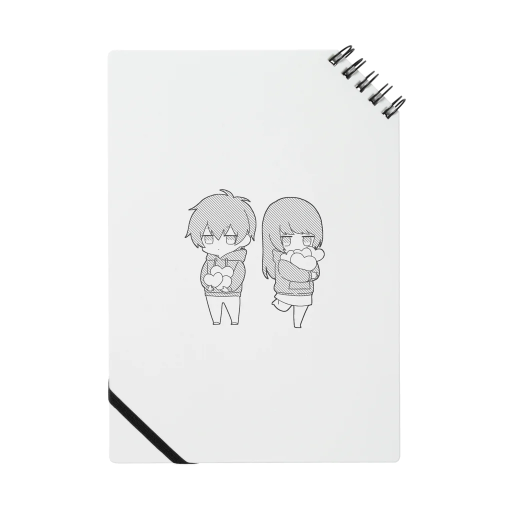 みしゃ恋SHOPの無気力カップル(白黒) Notebook