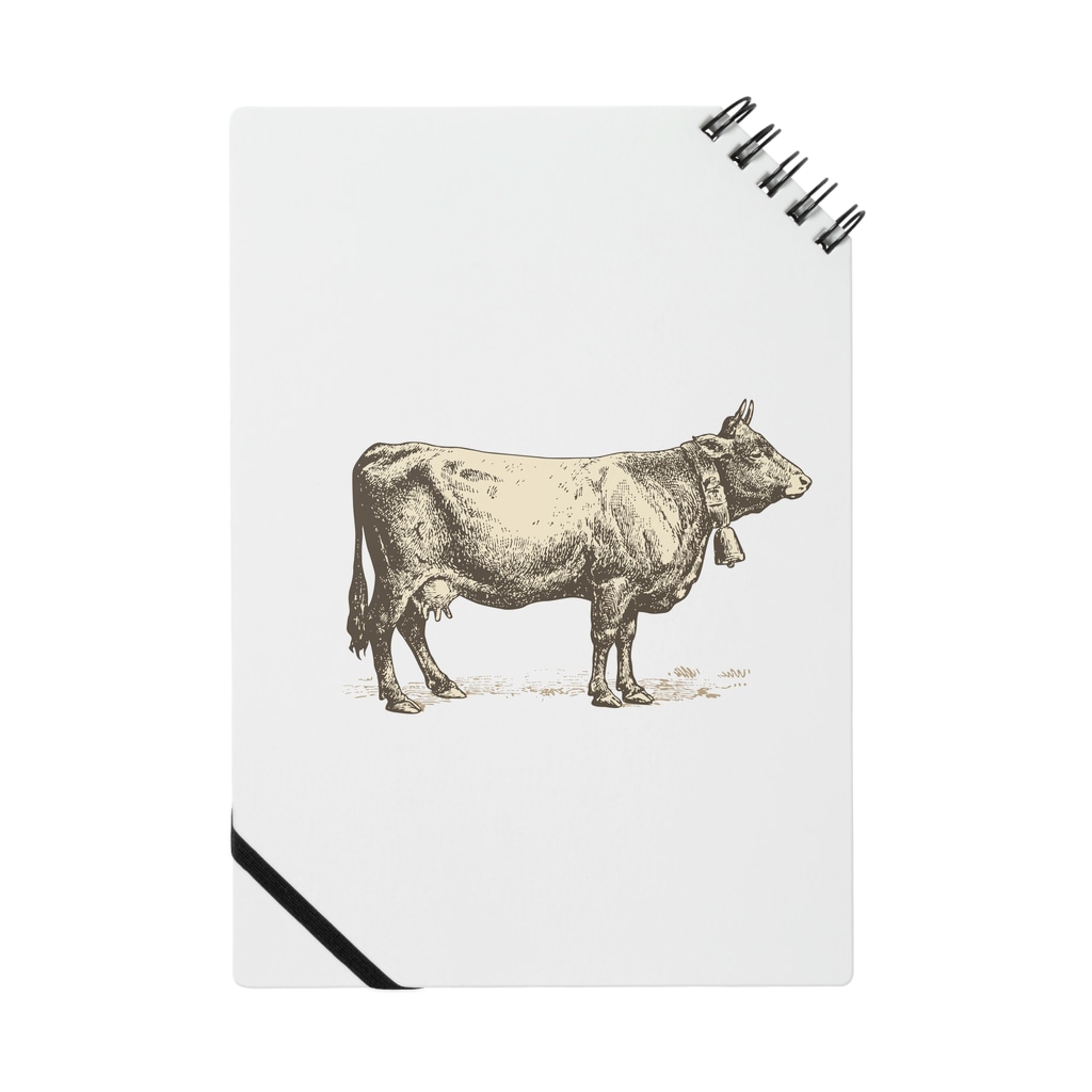 のんびり牛さん シュールな動物たち Zooooo のノート通販 Suzuri スズリ