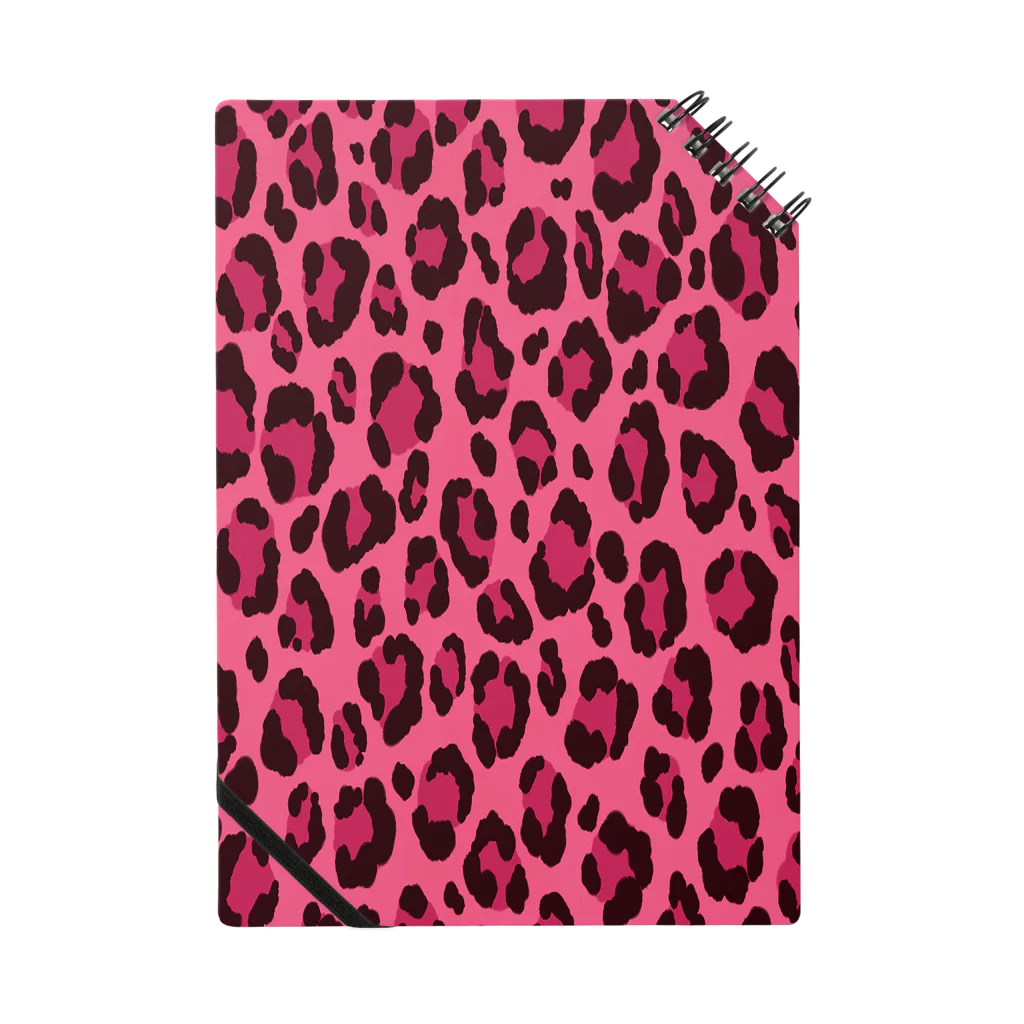 みや猫のヒョウ柄（ピンク） Notebook