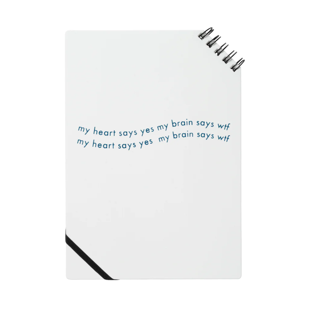 Amiのmy heart says yes my brain says wtf Notebook