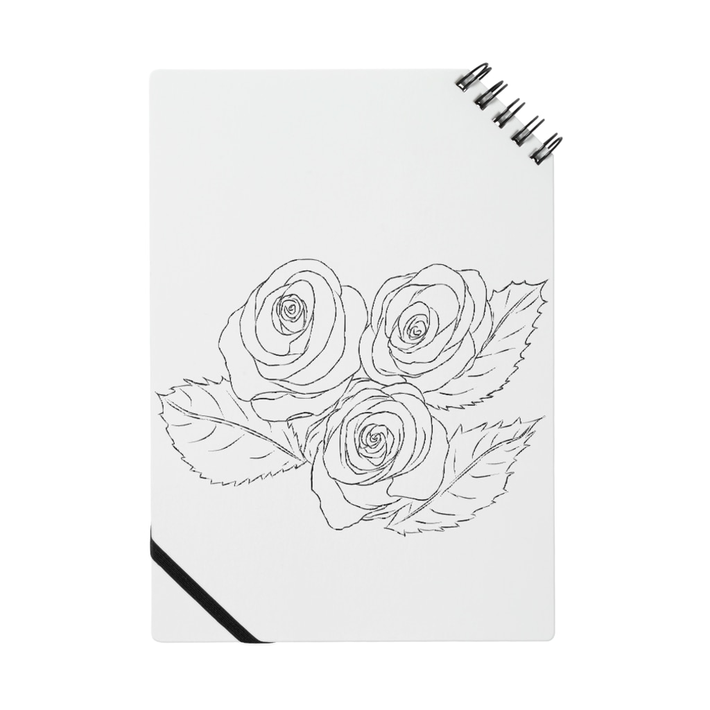 3輪のバラ 線画 Notebook By Lily Bird リリーバード Nqm5yeeoge0lude Suzuri