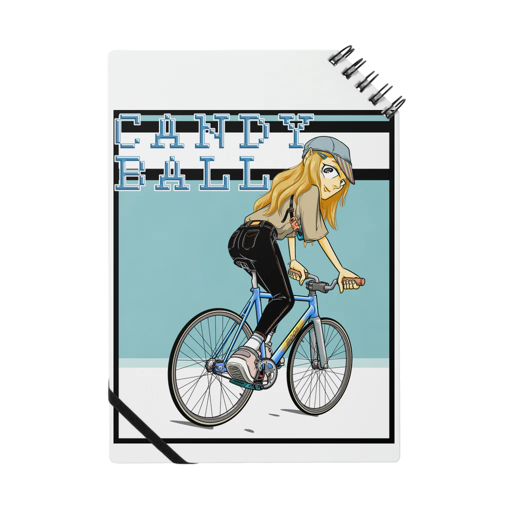 nidan-illustrationのCANDY BALL (fixie girl) Notebook