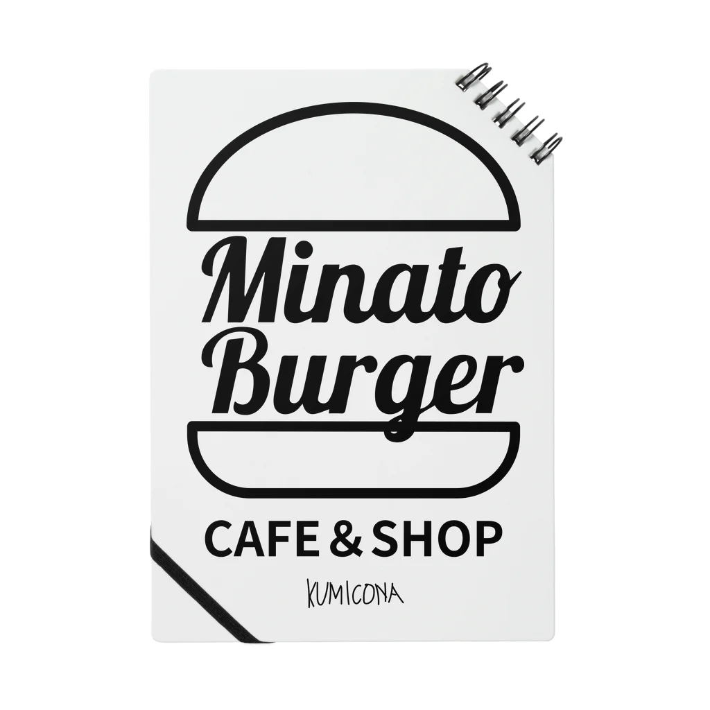 kumiconaShopのMinatoBurgerグッズ（ブラック） ノート