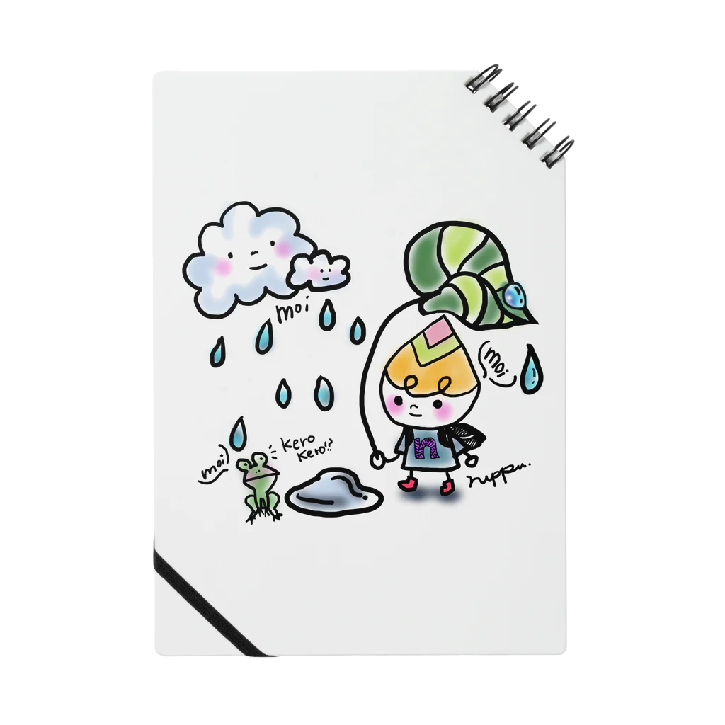 nuppuのTsubomiちゃん　雨も大好きシリーズ　W Notebook