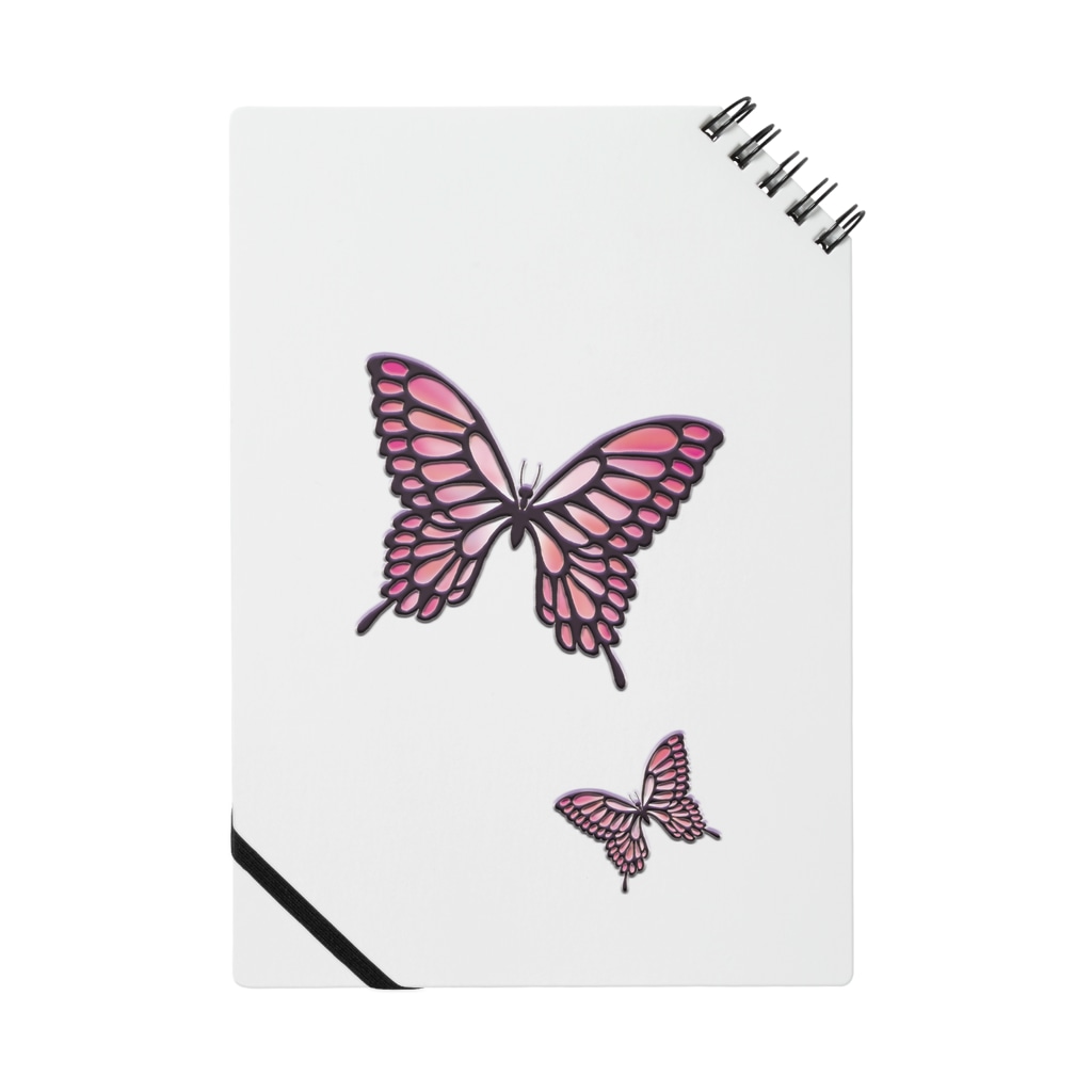 蝶柄 ピンク のぶ Nobus Maker のノート通販 Suzuri スズリ