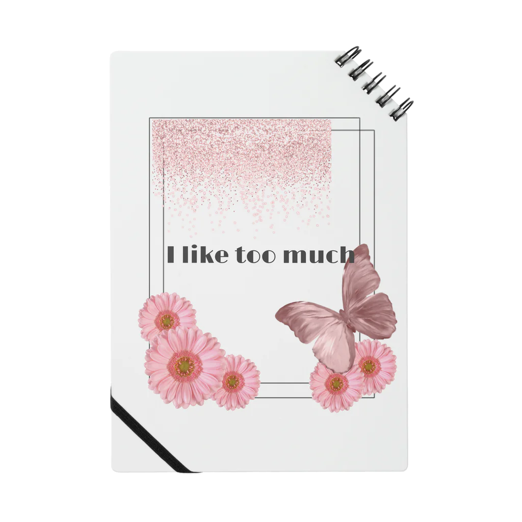 SHOPariのI like too muchケース（PINKver） ノート