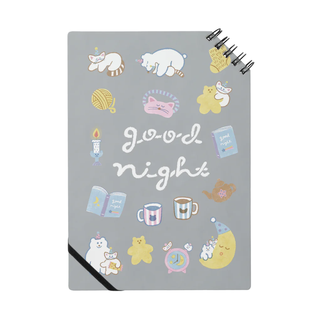 かわべしおん | イラストレーターのgood night_ねことくま Notebook