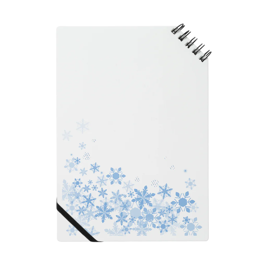 きらきら水彩のふわふわ雪の結晶 Notebook