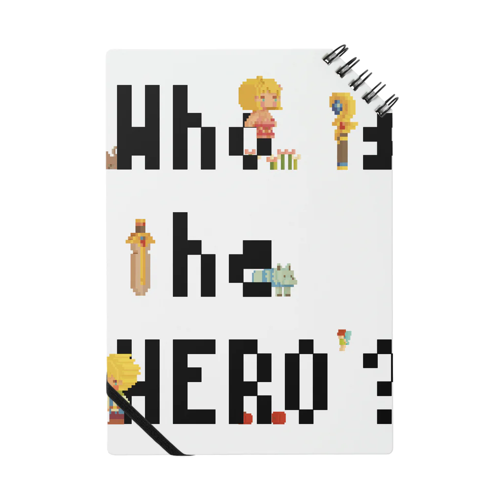 Who is the HERO? みやげもの屋のピクセルもじ と ボクセルきょうだい（黒文字） ノート