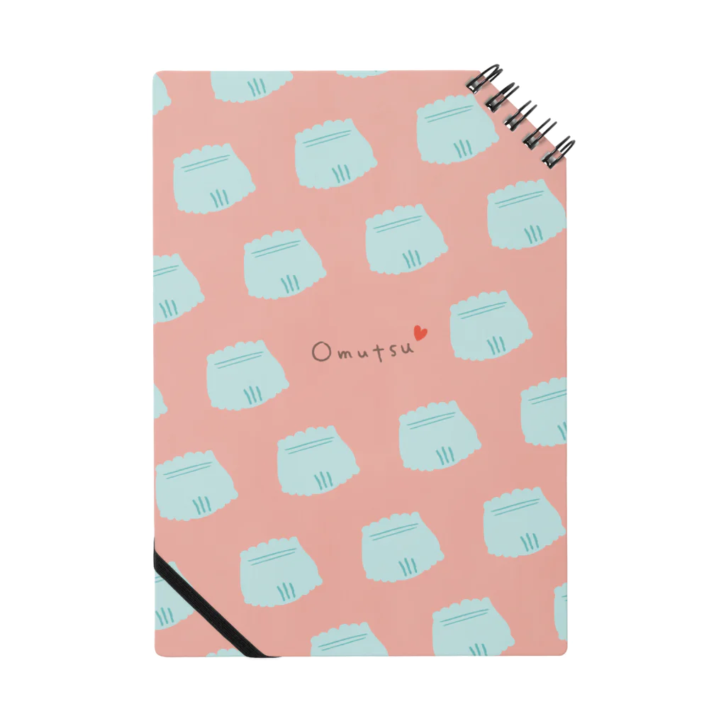 どんどんキッズ*デザインroomのオムツパレード ピンク Notebook