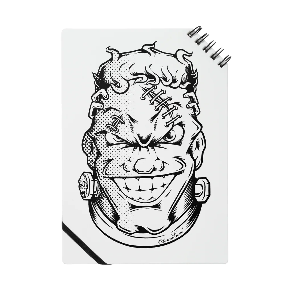 TOMOKUNIのフランケン FACE【モノクロ線画】 ノート