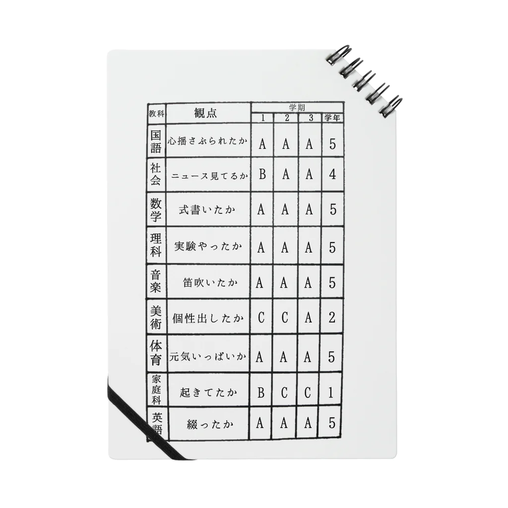 リスウサギの一言通知表 Notebook