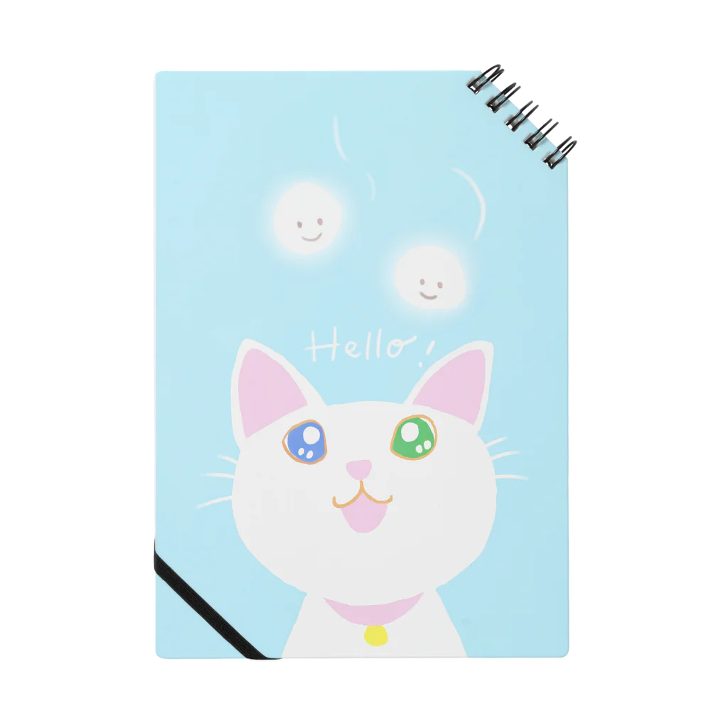 Wassam ねことコーギーいますのしろねこみーちゃん　ケサランパサランやってきた Notebook