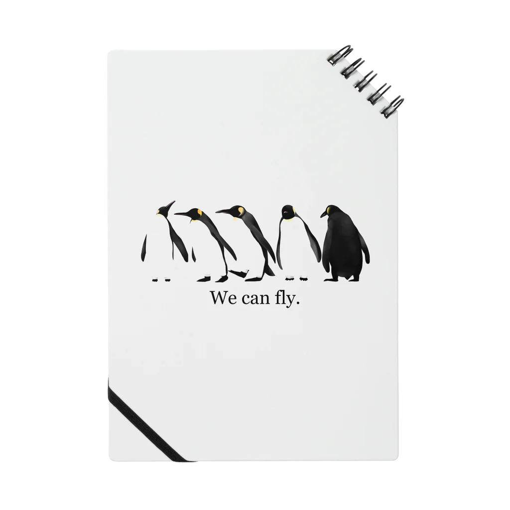 かとうみかん@ペンギンイラストの飛べると信じているペンギン Notebook