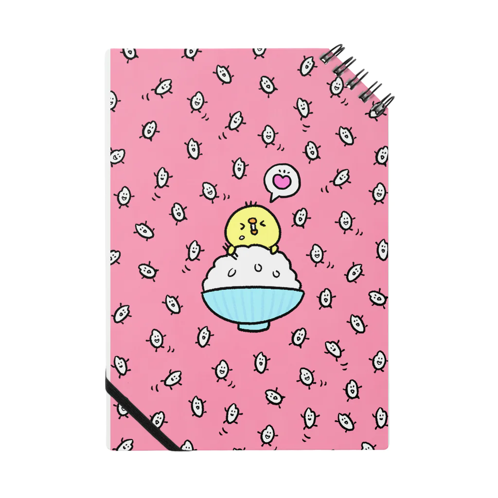 ゆーすけひよこのゆーすけひよこ 「米」ピンク Notebook