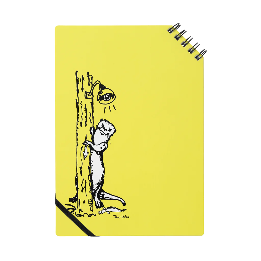 馴鹿 Jun-Rokuのカワウソちらり（yellow） Notebook